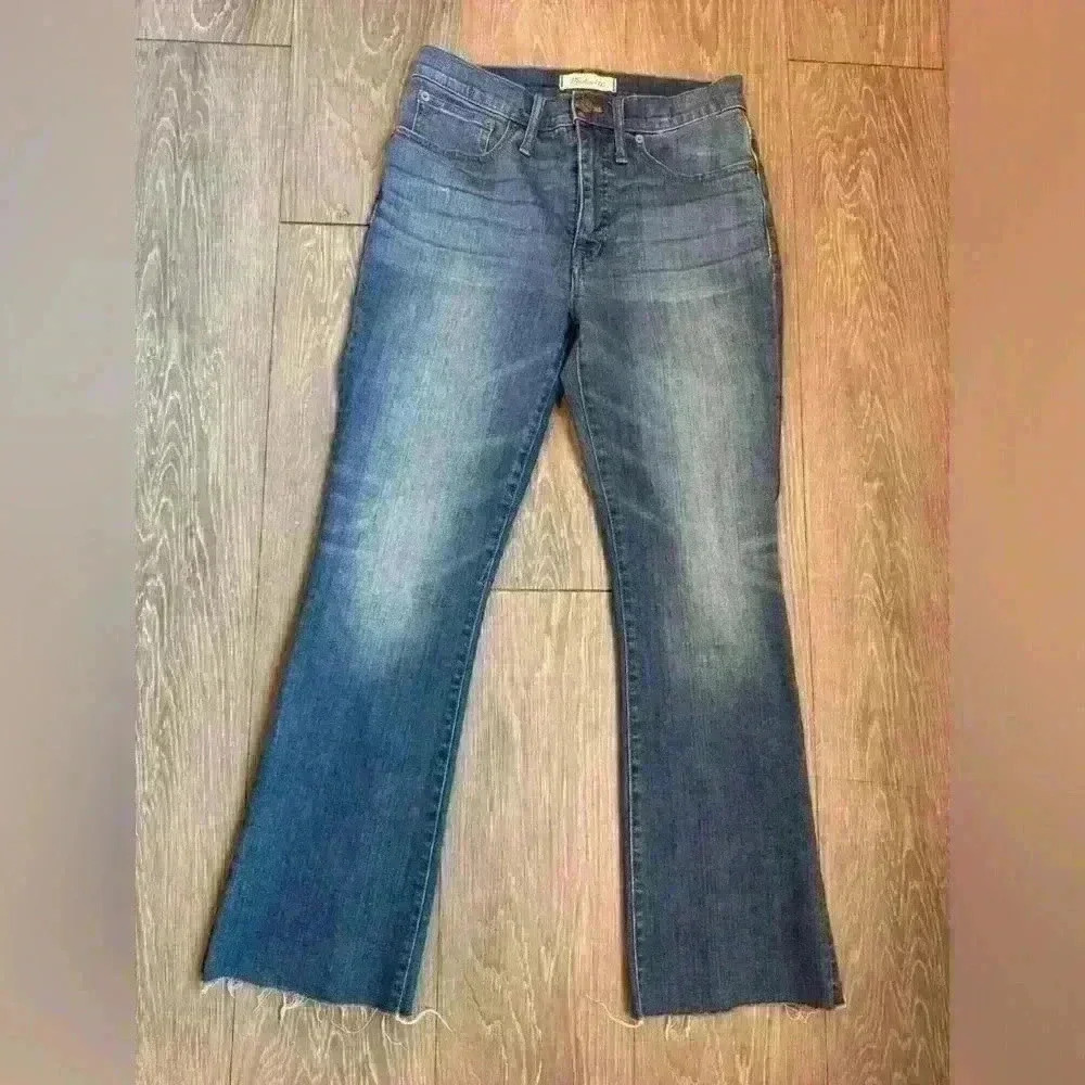 Madewell High Rise Cali Demi-Boot Jeans -Kemper Wash: Back-Seam Edition Size 27 - Picture 6 of 14